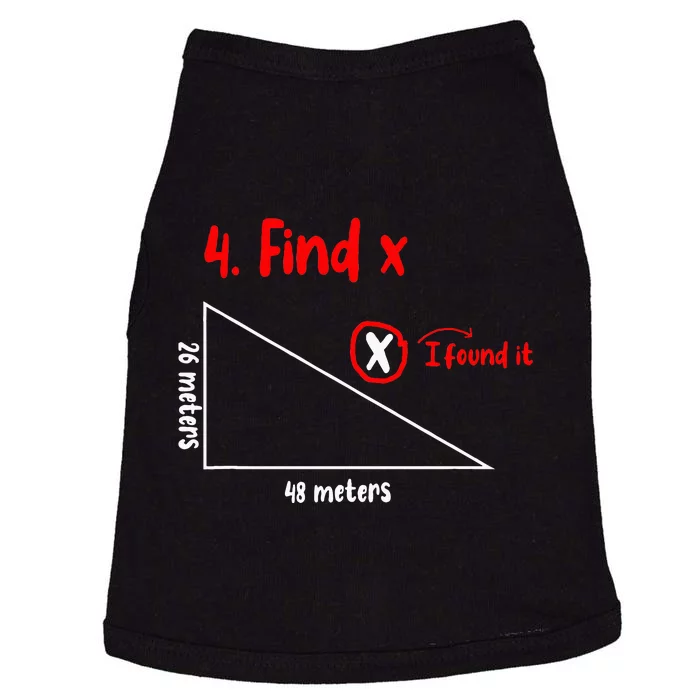 Funny Math Find X Diagram Triangle Lover Doggie Tank