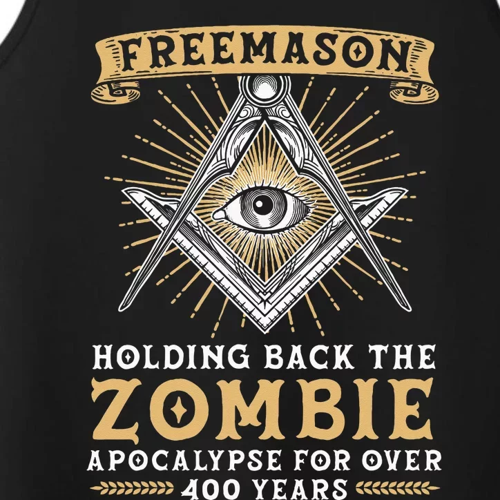 Freemason Masonic Fraternal Freemasonry Square Compass Performance Tank