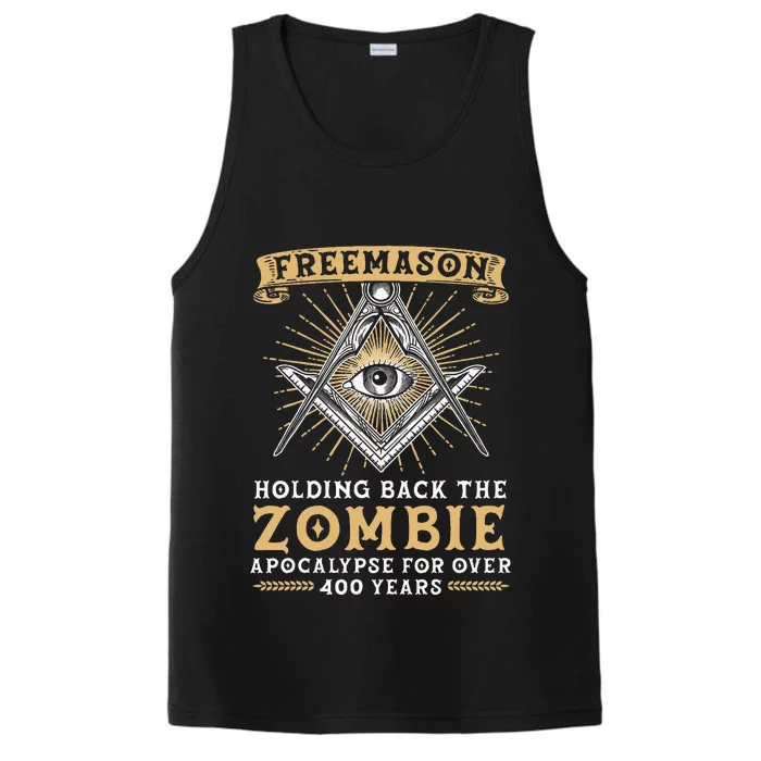 Freemason Masonic Fraternal Freemasonry Square Compass Performance Tank