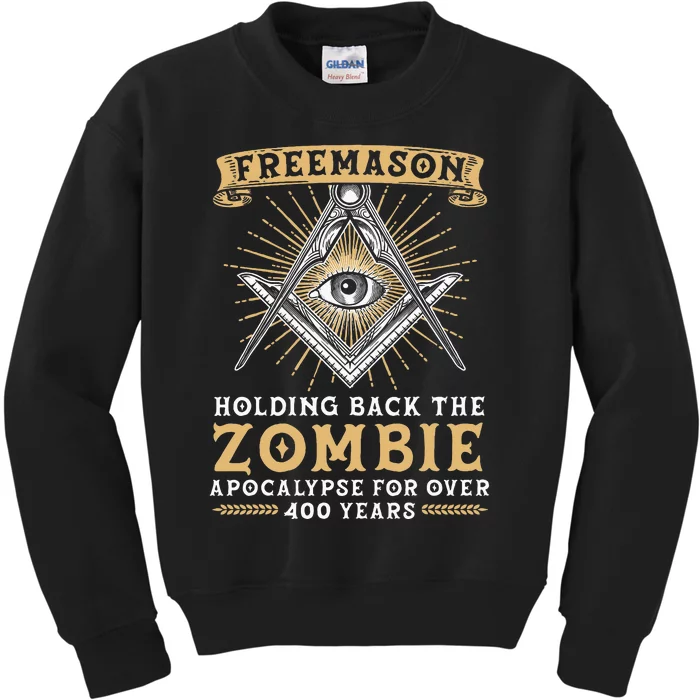 Freemason Masonic Fraternal Freemasonry Square Compass Kids Sweatshirt