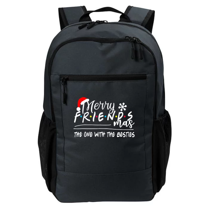 Funny Merry Friendsmas The One With The Besties Christmas Daily Commute Backpack