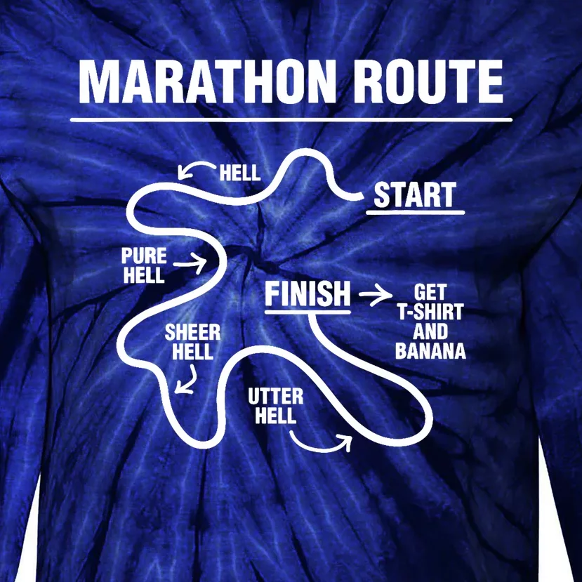 Funny Marathon Tie-Dye Long Sleeve Shirt