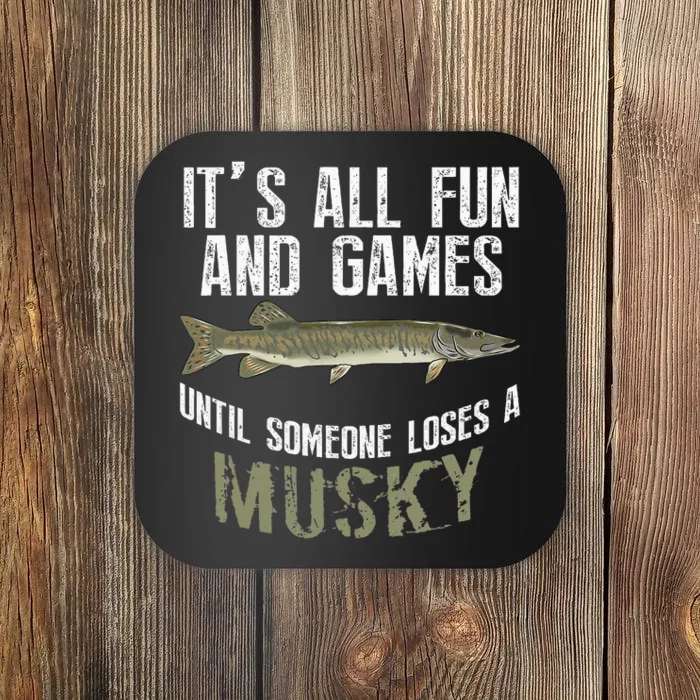 Funny Musky Fishing Muskellunge Freshwater Fish Angler Gift Coaster