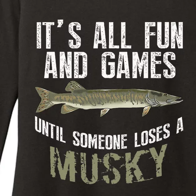 Funny Musky Fishing Muskellunge Freshwater Fish Angler Gift Womens CVC Long Sleeve Shirt