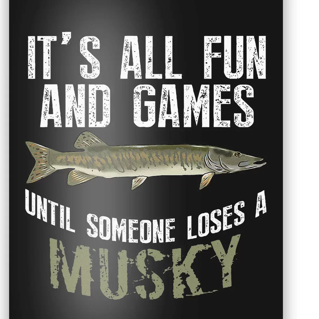 Funny Musky Fishing Muskellunge Freshwater Fish Angler Gift Poster