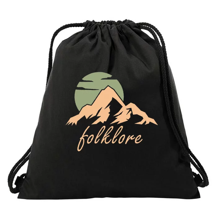 Folklore Mountains Drawstring Bag