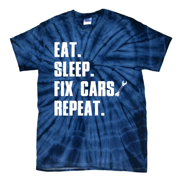 Funny Mechanic For Men Dad Auto Garage Automobile Car Lover Tie-Dye T-Shirt