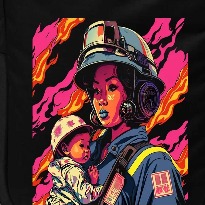 Firefighter Mom Firewoman Mother Mother's Day Impact Tech Backpack