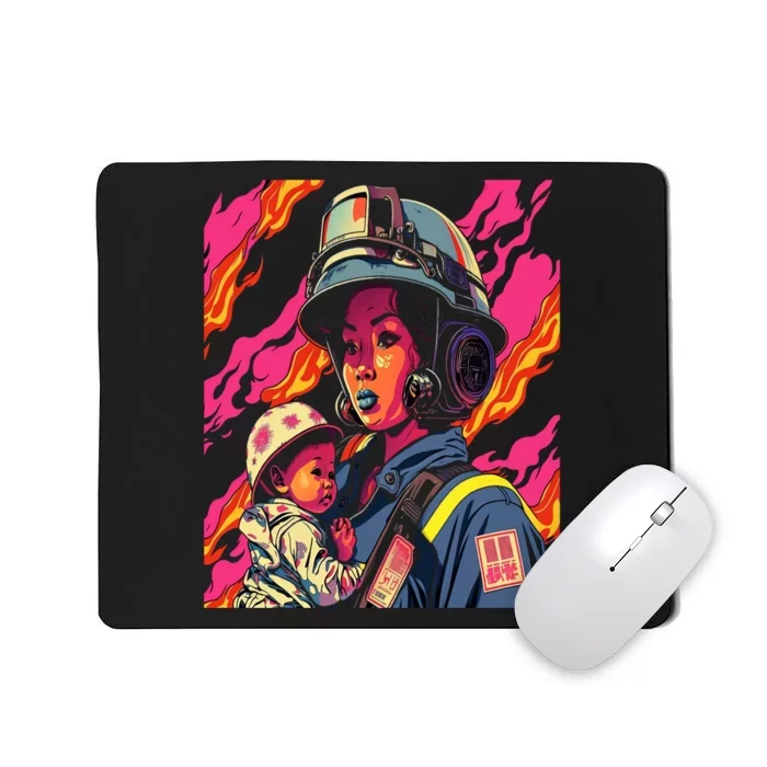 Firefighter Mom Firewoman Mother Mother's Day Mousepad