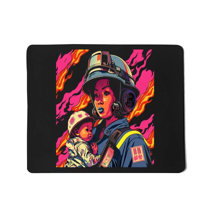 Firefighter Mom Firewoman Mother Mother's Day Mousepad