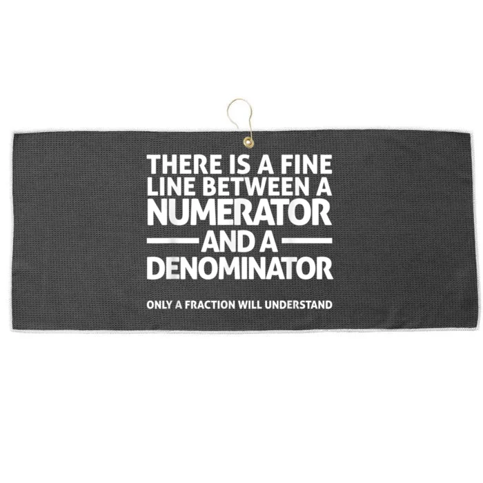 Funny Math FINE LINE NUMERATOR DENOMINATOR Large Microfiber Waffle Golf Towel