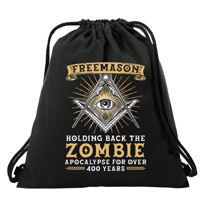 Freemason Masonic Fraternal Freemasonry Square Compass Drawstring Bag