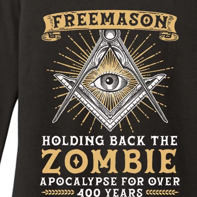 Freemason Masonic Fraternal Freemasonry Square Compass Womens CVC Long Sleeve Shirt