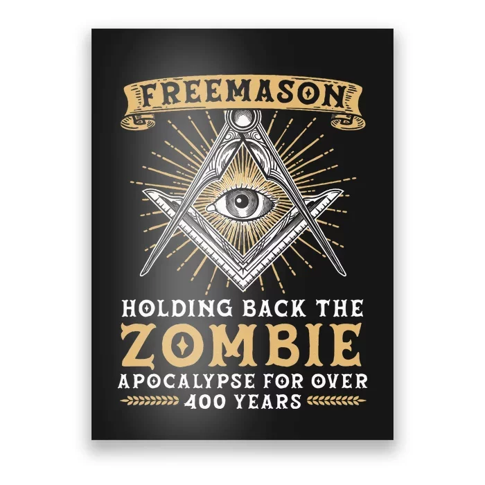 Freemason Masonic Fraternal Freemasonry Square Compass Poster