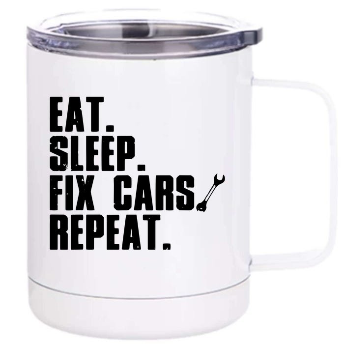 Funny Mechanic For Men Dad Auto Garage Automobile Car Lover Front & Back 12oz Stainless Steel Tumbler Cup