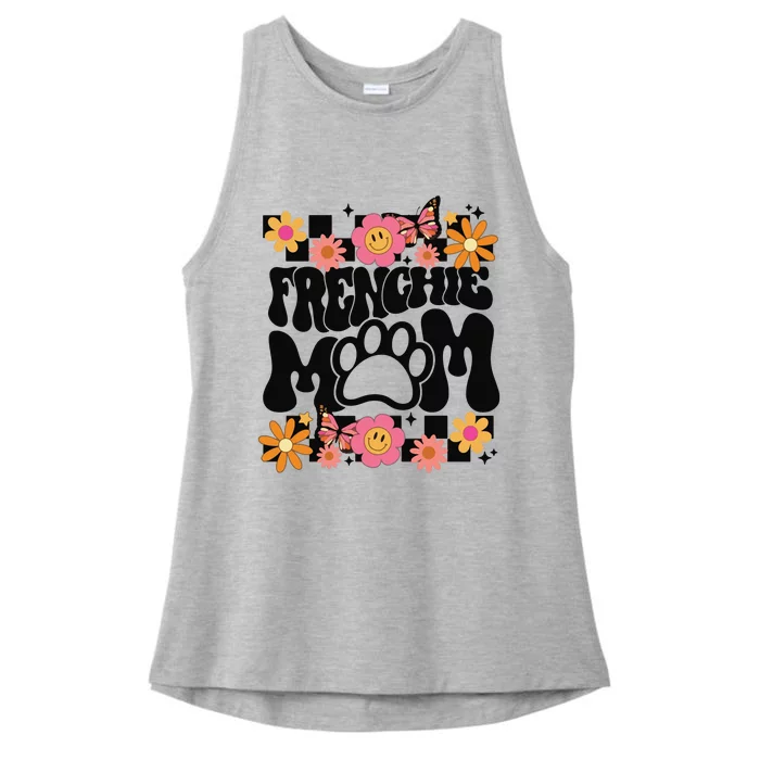 Frenchie Mom French Bulldog Ladies Tri-Blend Wicking Tank