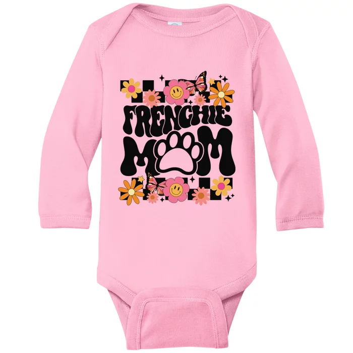 Frenchie Mom French Bulldog Baby Long Sleeve Bodysuit