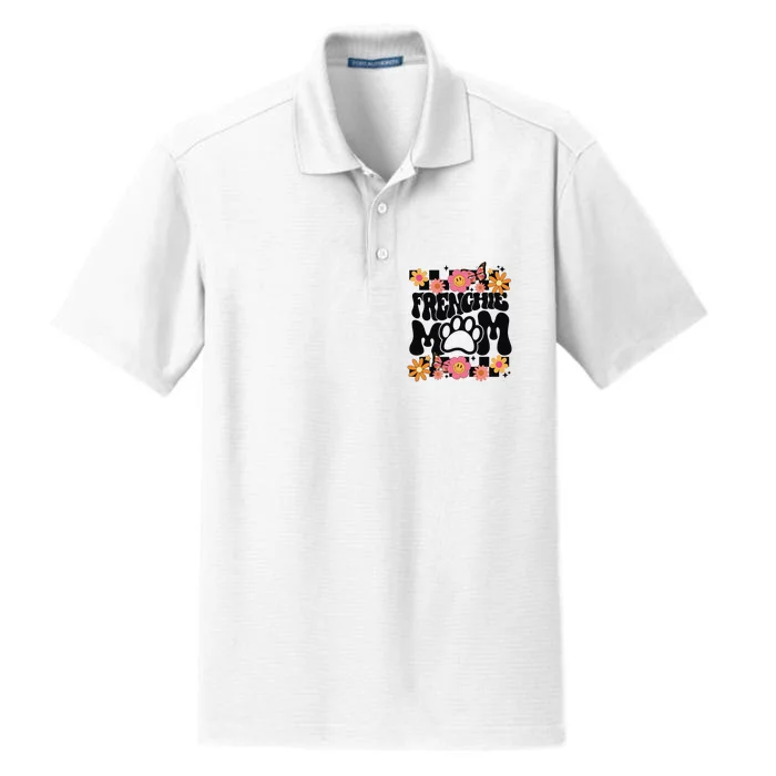 Frenchie Mom French Bulldog Dry Zone Grid Performance Polo