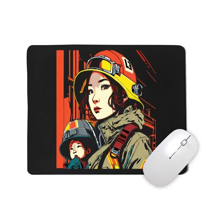 Firefighter Mom Firewoman Mother Mother's Day Gift Mousepad