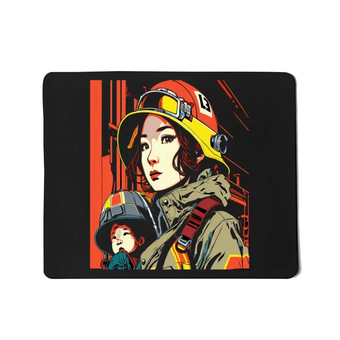 Firefighter Mom Firewoman Mother Mother's Day Gift Mousepad