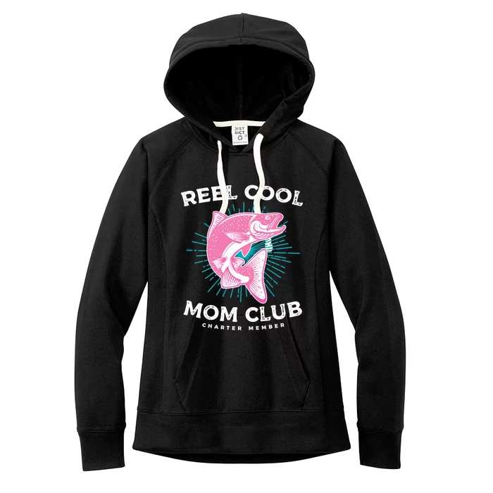 Funny Mom Fishing Design For Mother's Day Cool Gift Women's Fleece Hoodie