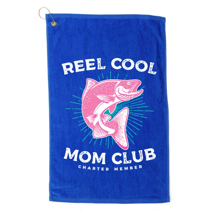 Funny Mom Fishing Design For Mother's Day Cool Gift Platinum Collection Golf Towel