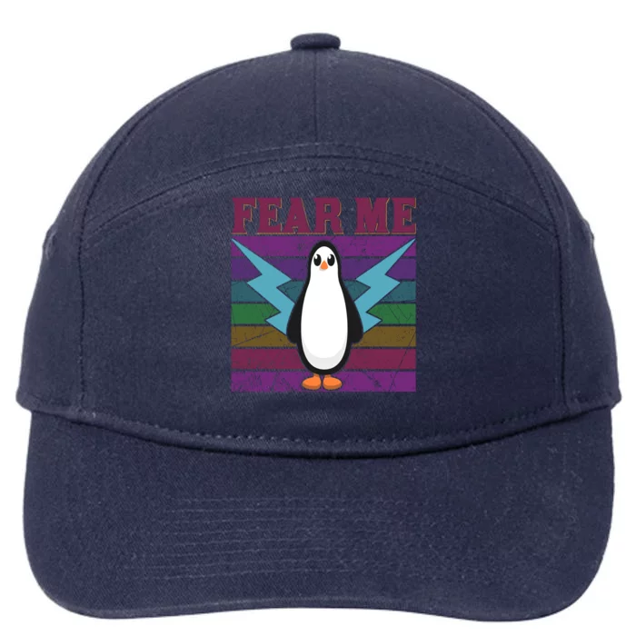 Fear Me Funny Penguin 7-Panel Snapback Hat