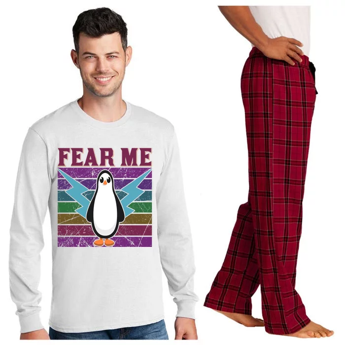 Fear Me Funny Penguin Long Sleeve Pajama Set