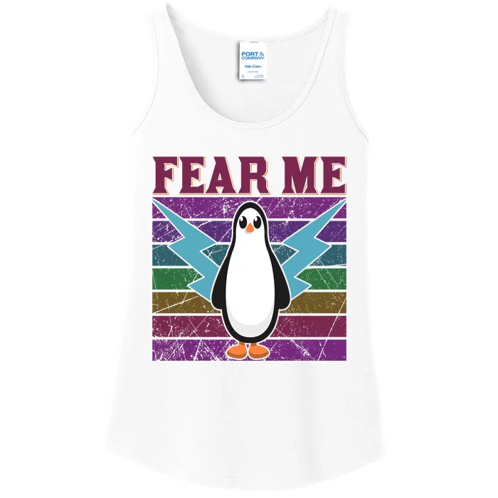 Fear Me Funny Penguin Ladies Essential Tank