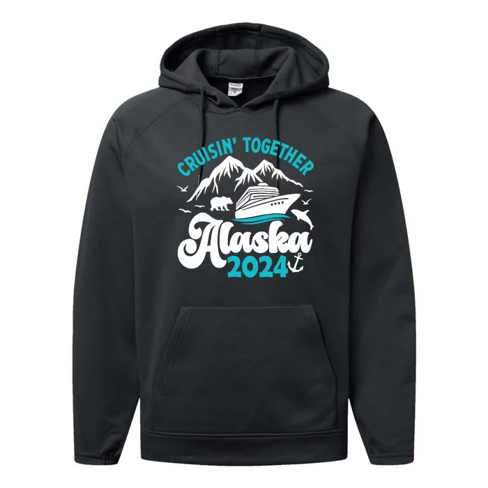 Funny Matching Family Alaska Cruise 2024 Girl Performance Fleece Hoodie