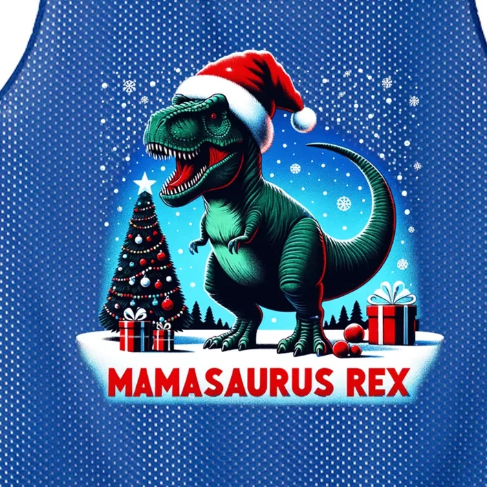 Funny Matching Family Mama Saurus T Rex Dinosaur Christmas Gift Mesh Reversible Basketball Jersey Tank