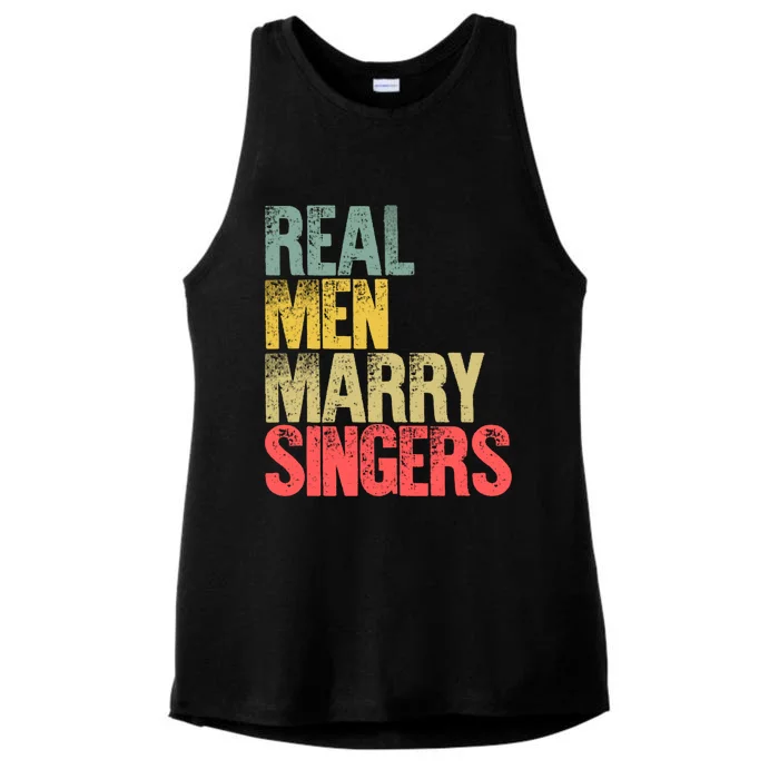 Funny Marriage Funny Gift Real Marry Singers Groom Meaningful Gift Ladies Tri-Blend Wicking Tank