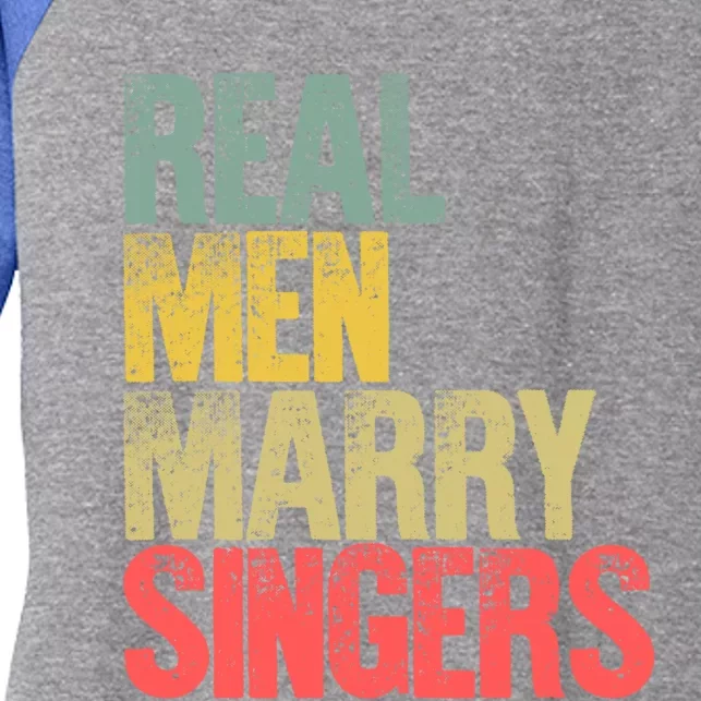 Funny Marriage Funny Gift Real Marry Singers Groom Meaningful Gift Women's Tri-Blend 3/4-Sleeve Raglan Shirt