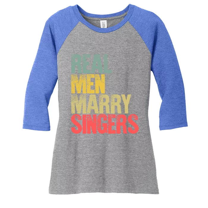 Funny Marriage Funny Gift Real Marry Singers Groom Meaningful Gift Women's Tri-Blend 3/4-Sleeve Raglan Shirt