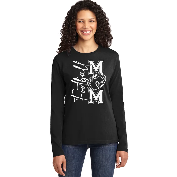 Football Mom Football Mom Football Mom Football Football Mom Ladies Long Sleeve Shirt