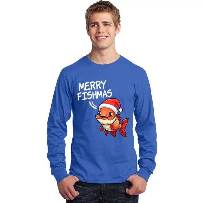 Fishing Merry Fishmas Gift Tall Long Sleeve T-Shirt