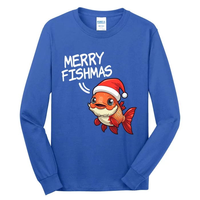 Fishing Merry Fishmas Gift Tall Long Sleeve T-Shirt