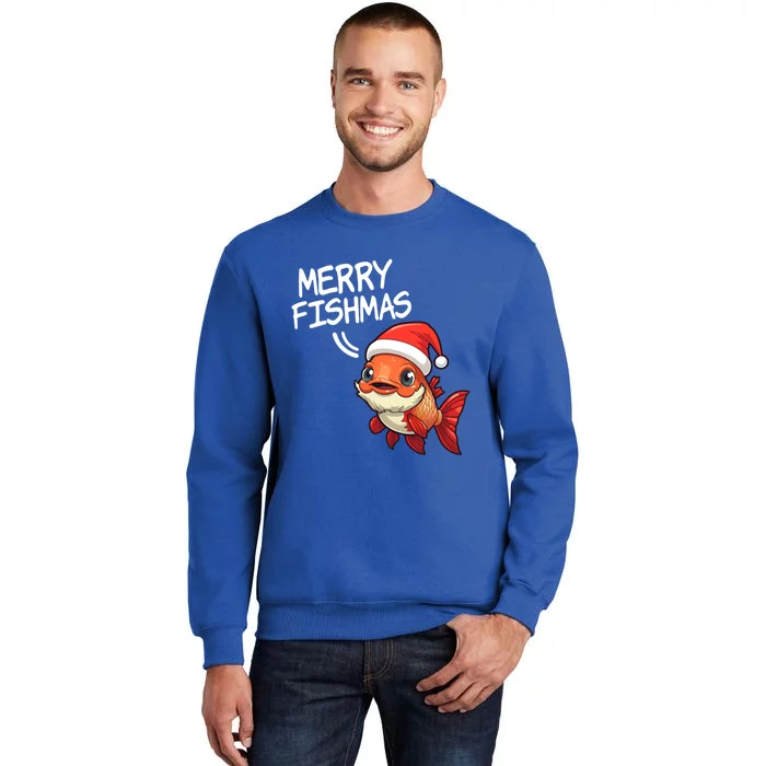 Fishing Merry Fishmas Gift Tall Sweatshirt