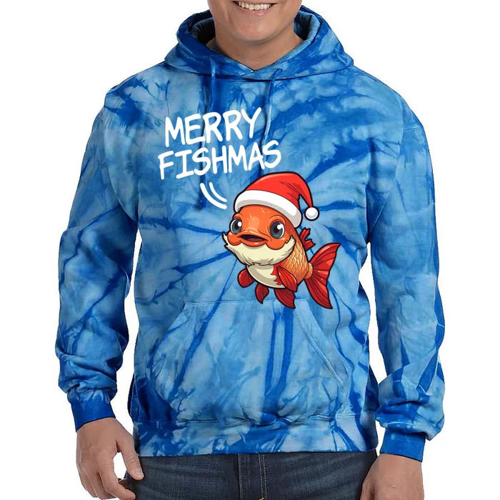 Fishing Merry Fishmas Gift Tie Dye Hoodie