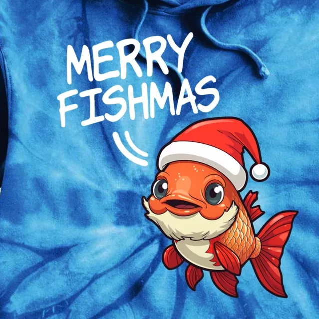 Fishing Merry Fishmas Gift Tie Dye Hoodie