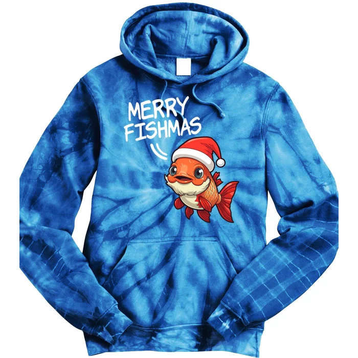 Fishing Merry Fishmas Gift Tie Dye Hoodie