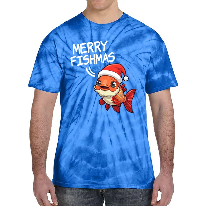 Fishing Merry Fishmas Gift Tie-Dye T-Shirt