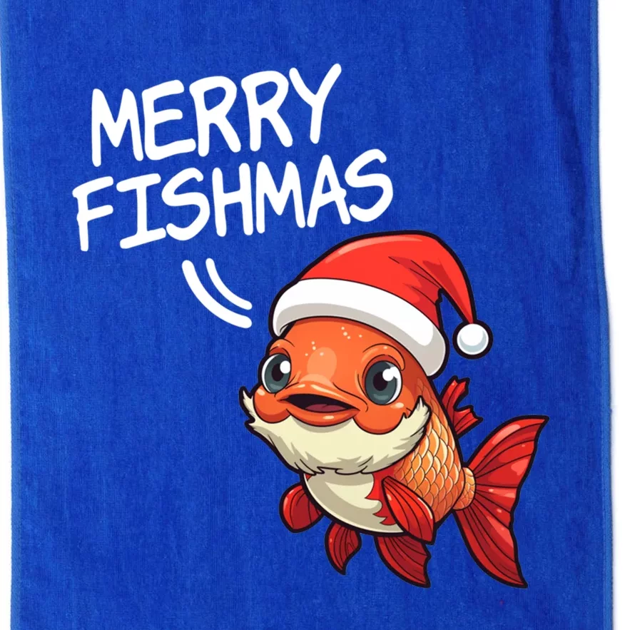 Fishing Merry Fishmas Gift Platinum Collection Golf Towel