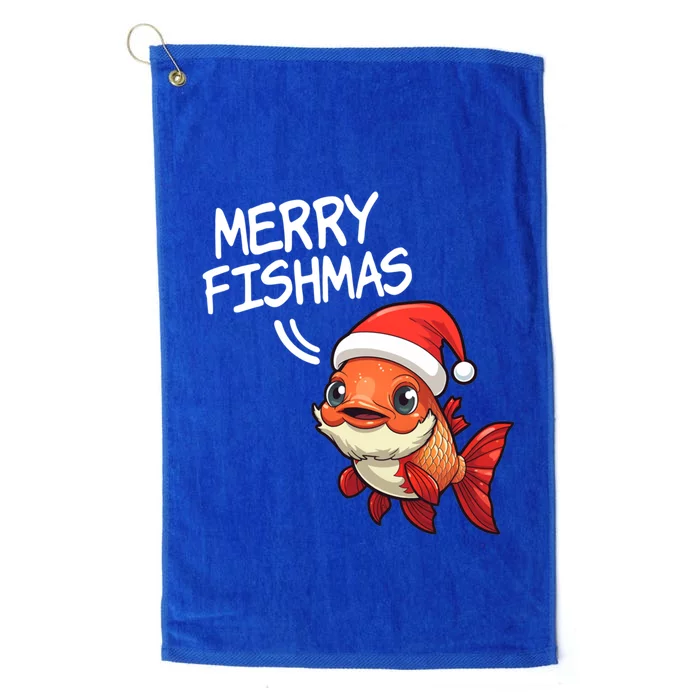 Fishing Merry Fishmas Gift Platinum Collection Golf Towel