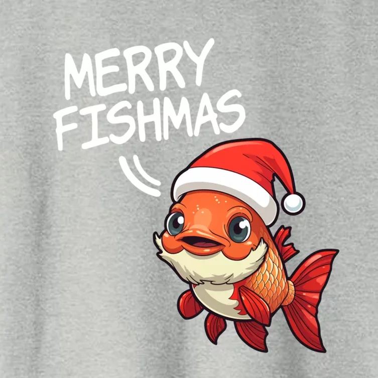 Fishing Merry Fishmas Gift Women's Crop Top Tee