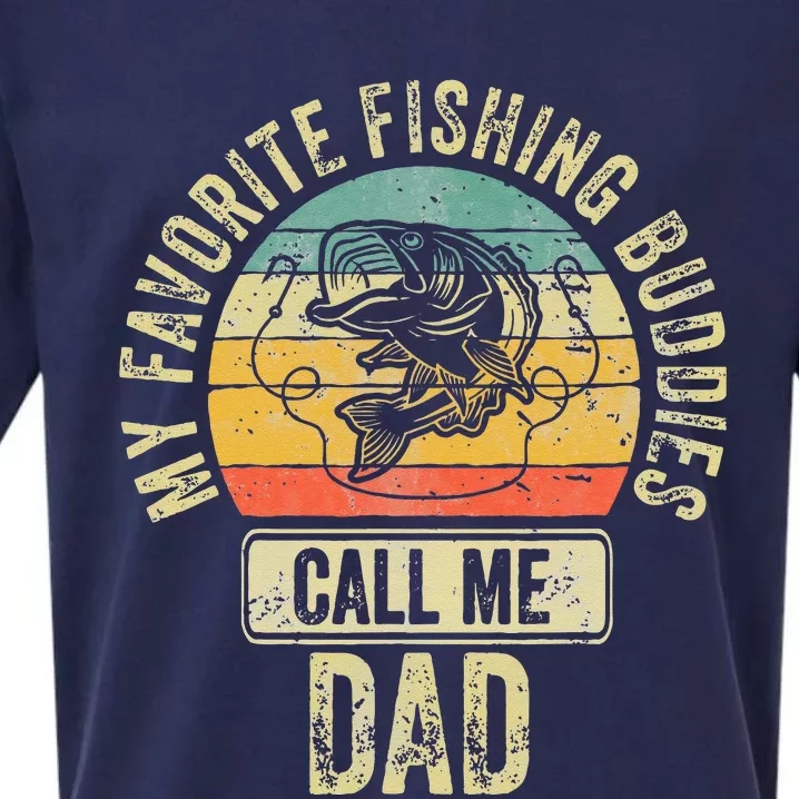 Fisherman My Favorite Fishing Buddies Call Me Dad Sueded Cloud Jersey T-Shirt