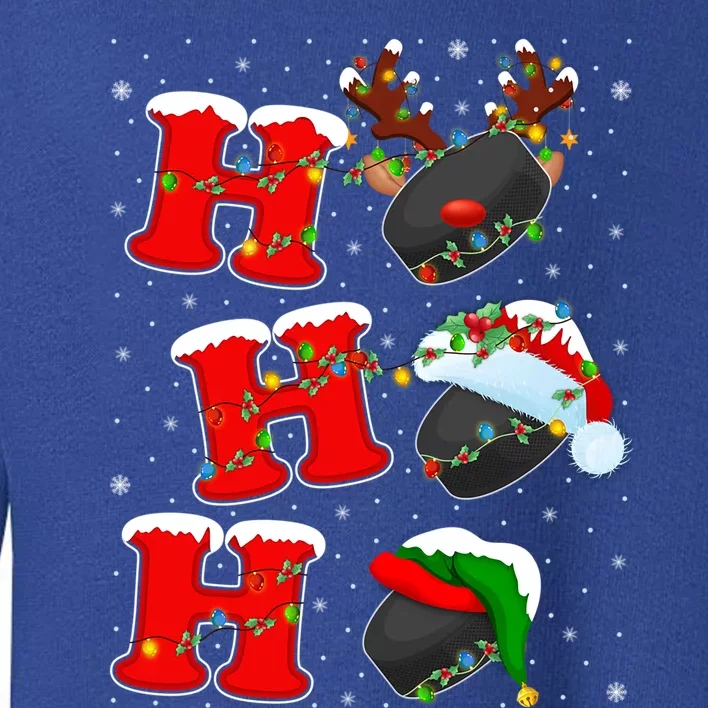 Funny Matching Family Santa Ho Ho Ho Ice Hockey Christmas Gift Toddler Sweatshirt