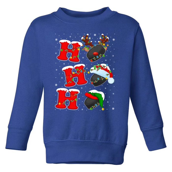 Funny Matching Family Santa Ho Ho Ho Ice Hockey Christmas Gift Toddler Sweatshirt