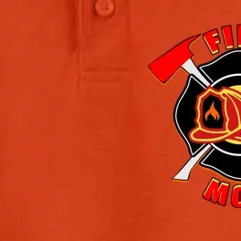 Fire Mom Firefighter Fire Fighter Mother Hero Son Daughter Gift Dry Zone Grid Performance Polo