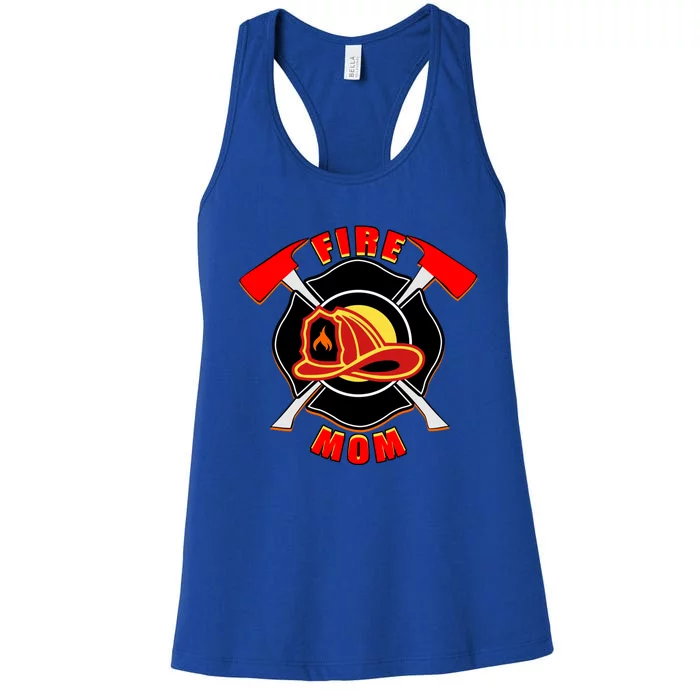 Fire Mom Firefighter Fire Fighter Mother Hero Son Daughter Gift Women's Racerback Tank